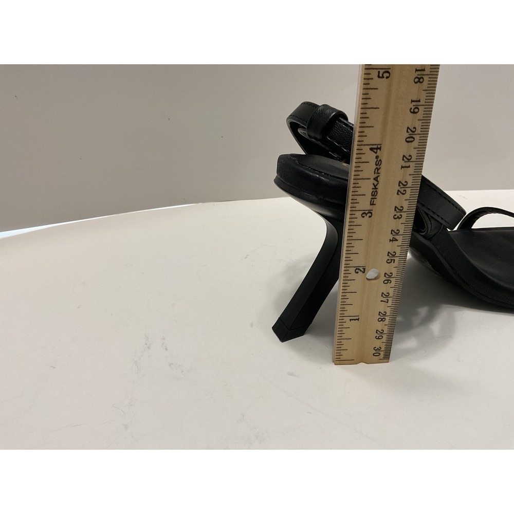 Qupid Anessa-01 Black Strappy Square Toe Stiletto Heel Sandals Womens Size 6 NEW - Picture 10 of 10